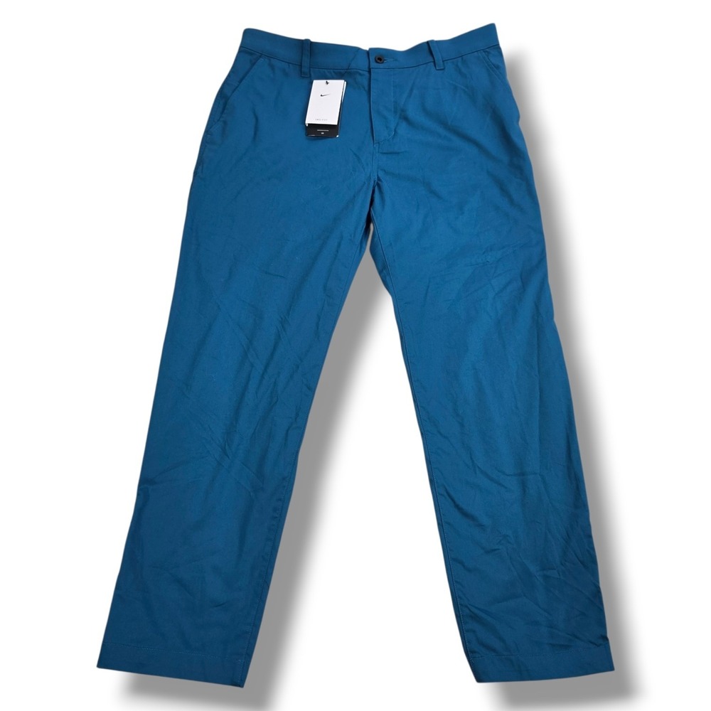 Nike Dri-FIT UV Golf Chino Pants Mens 36x32 Marina Blue Preppy 37x29.5 New